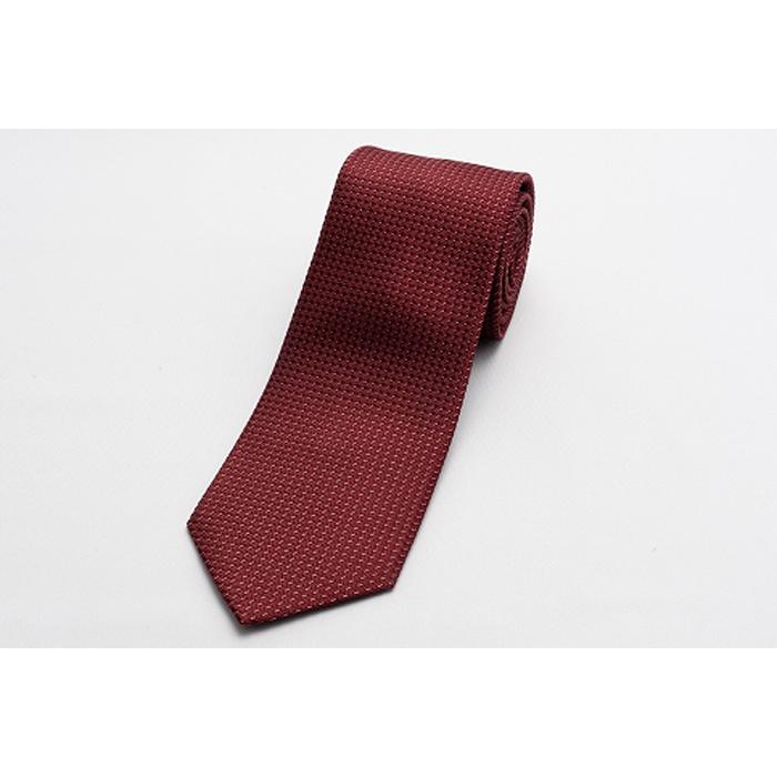 【ふるさと納税】【受注生産】匠の技術で織り上げるシルク100％のソリッドネクタイ(ワインレッド) | ネクタイ シルク ソリッド 高級 ビジネス フォーマル 贈答 送料無料 東京 八王子 サムネイル2