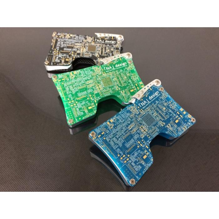 【ふるさと納税】リアルなプリント基板を使用したオリジナルカードケース　「NA」design KIBAN CARD CASE （緑） | カードケース 名刺入れ ユニーク 雑貨 ビジネス プレゼント 名刺 送料無料 東京 八王子 サムネイル2