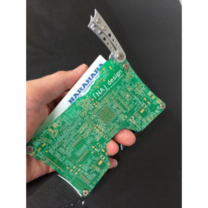 【ふるさと納税】リアルなプリント基板を使用したオリジナルカードケース　「NA」design KIBAN CARD CASE（黒） | カードケース 名刺入れ オリジナル ユニーク 雑貨 ビジネス プレゼント おすすめ 送料無料 東京 八王子 サムネイル3