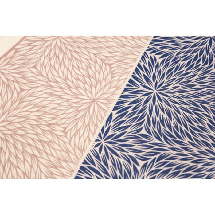 【江戸小紋 石塚染工】手染め形梅浴衣 反物　むじな菊（2色）