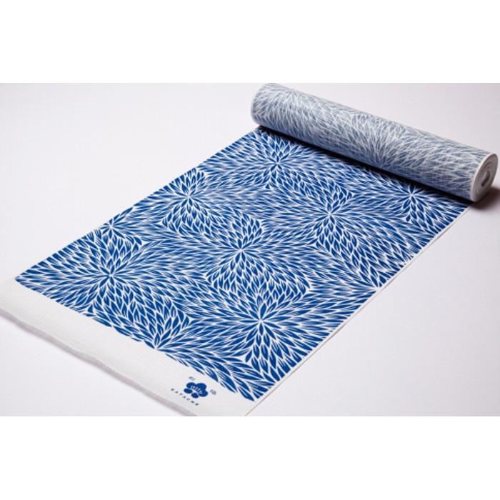 【ふるさと納税】【江戸小紋 石塚染工】手染め形梅浴衣 反物　むじな菊（2色） サムネイル2