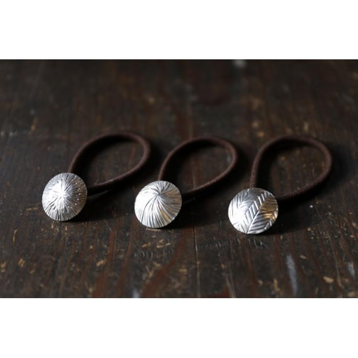 花や葉脈をモチーフにしたシルバー925製ヘアゴム(3柄）