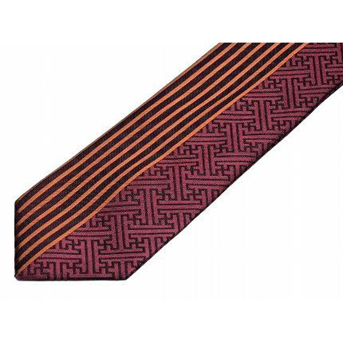 【ふるさと納税】伝統的な意匠を凝らした　江戸文様ネクタイ「紗彩形に俸縞」(さやがたにぼうじま) | ネクタイ 和柄 ビジネス おしゃれ 高級 送料無料 東京 八王子 サムネイル2