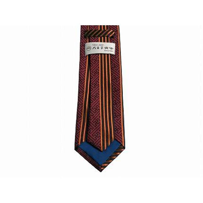 【ふるさと納税】伝統的な意匠を凝らした　江戸文様ネクタイ「紗彩形に俸縞」(さやがたにぼうじま) | ネクタイ 和柄 ビジネス おしゃれ 高級 送料無料 東京 八王子 サムネイル3