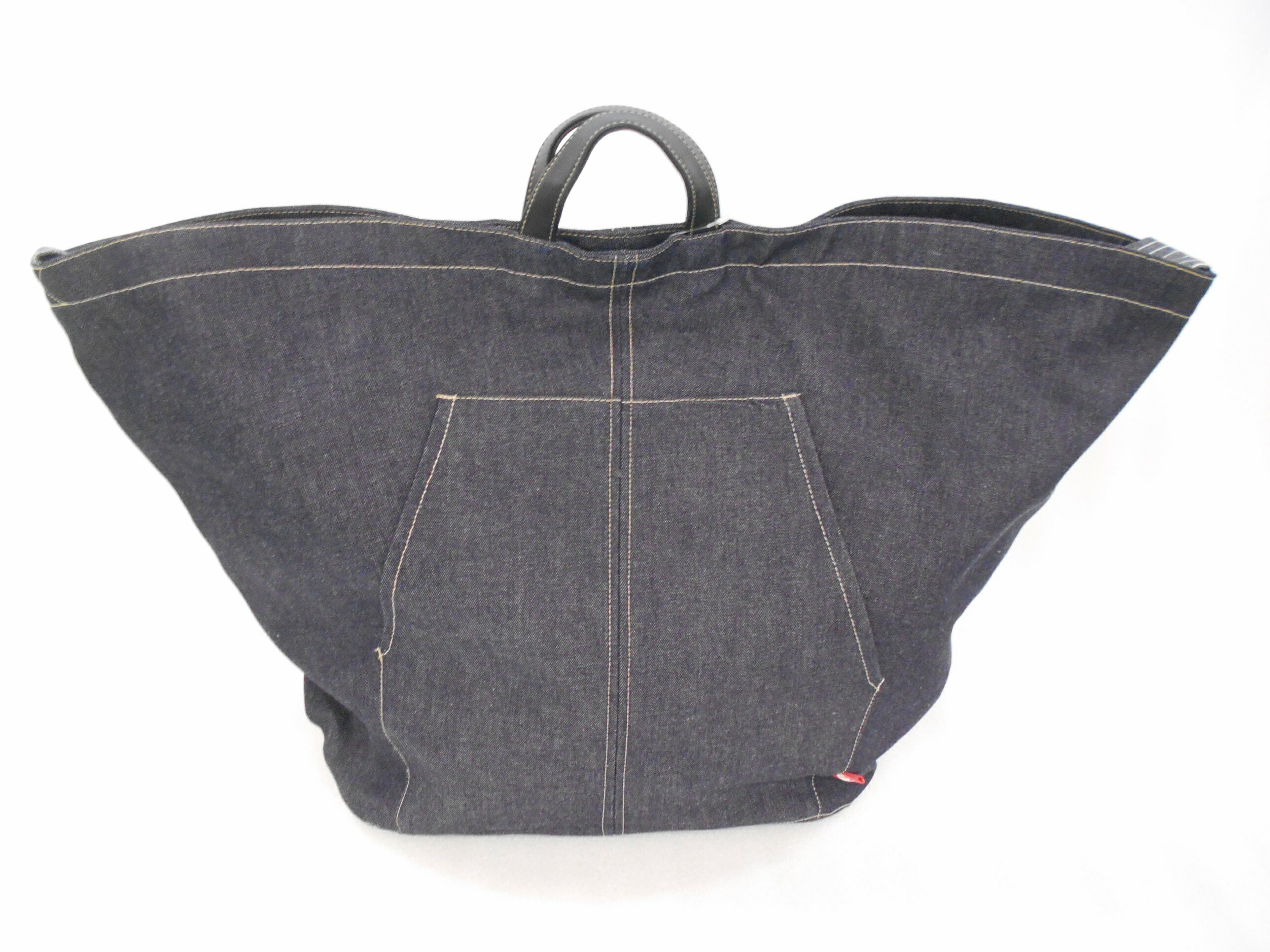 【ふるさと納税】【府中刑務所作業製品】デニムマルシェトート　【ファッション・かばん・トートバッグ・デニム生地・手作り・お買い物用】 サムネイル2