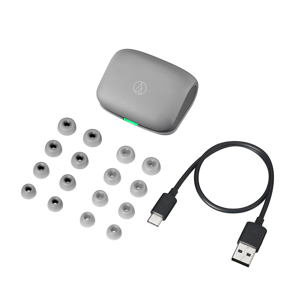 【ふるさと納税】オーディオテクニカ　完全ワイヤレスイヤホン ATH-TWX7　GY（ストーングレイ） サムネイル3