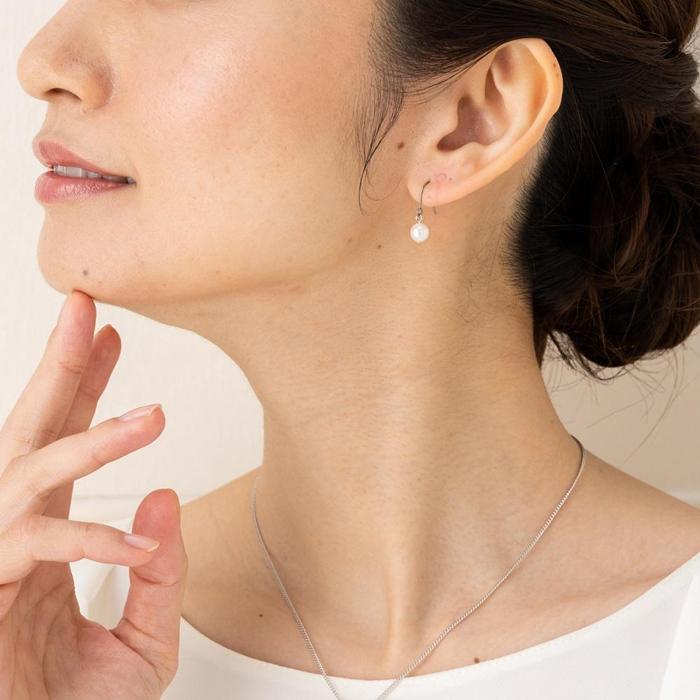 【ふるさと納税】あこや本真珠チタンピアス（濱ノ雫）両耳用 1個（1ペア） | アクセ ファッション 人気 おすすめ 送料無料 サムネイル3