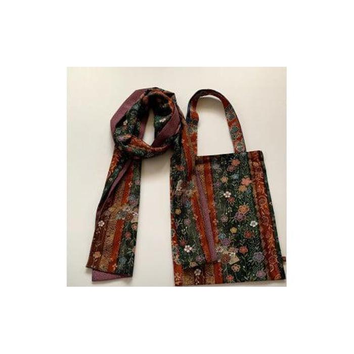 思い出の着物をストールとA4トートバッグにリメイク〈紬屋瑠璃猫〉 | 雑貨 小物 かばん ファッション 人気 おすすめ 送料無料 数量限定