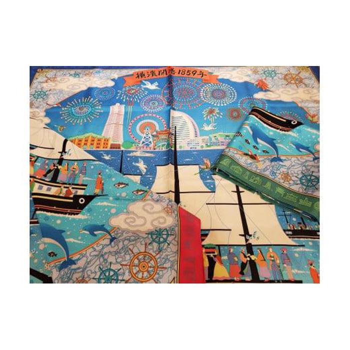 【ふるさと納税】横浜シルクスカーフ「横浜開港1859」（松村） | 雑貨 小物 ファッション 人気 おすすめ 送料無料 サムネイル3