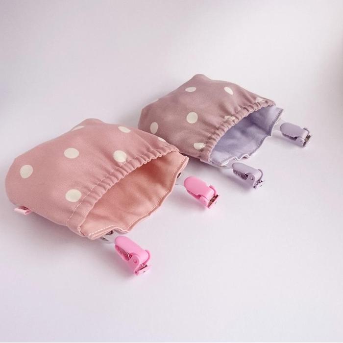 【ふるさと納税】フタなし 移動ポケット 小さめサイズ 水玉2個 サムネイル3