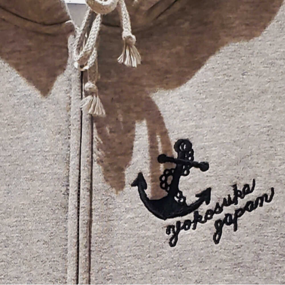 【ふるさと納税】【選べるサイズ】黒船サスケハナ号刺繍ジップアップパーカー【有限会社エムシーハウス】[AKAP020] サムネイル3