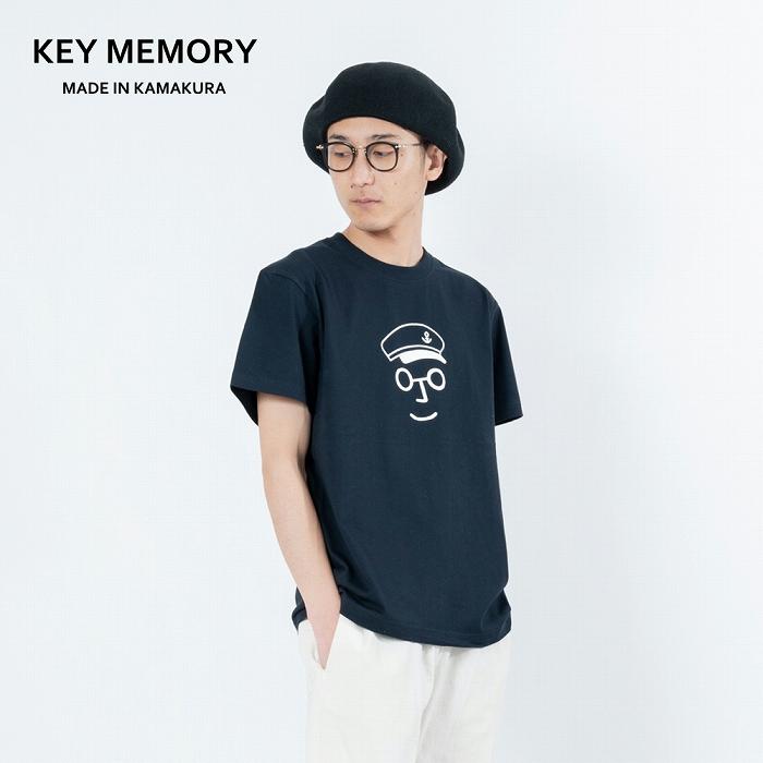 《2》セーラー帽イラストTシャツ NAVY 【KEYMEMORY鎌倉】 | ふるさと 納税 楽天ふるさと 神奈川 ファッション ブランド 鎌倉 服 洋服 レディース メンズ 女性 男性 ナチュラル シンプル 可愛い かわいい おしゃれ 有名 人気 おすすめ