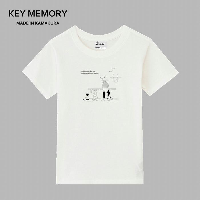 《3》Sea heartイラストTシャツ WHITE 【KEYMEMORY鎌倉】 | ふるさと 納税 楽天ふるさと 神奈川 ファッション ブランド 鎌倉 服 洋服 レディース メンズ 女性 男性 ナチュラル シンプル 可愛い かわいい おしゃれ 有名 人気 おすすめ
