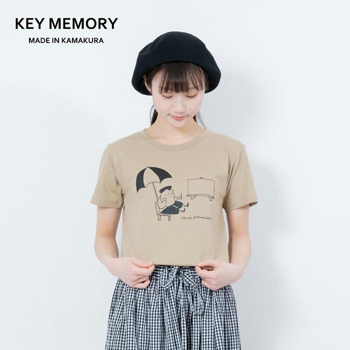《0》GrenouilleイラストTシャツ BEIGE 【KEYMEMORY鎌倉】 | ふるさと 納税 楽天ふるさと 神奈川 ファッション ブランド 鎌倉 服 洋服 レディース メンズ 女性 男性 ナチュラル シンプル 可愛い かわいい おしゃれ 有名 人気 おすすめ