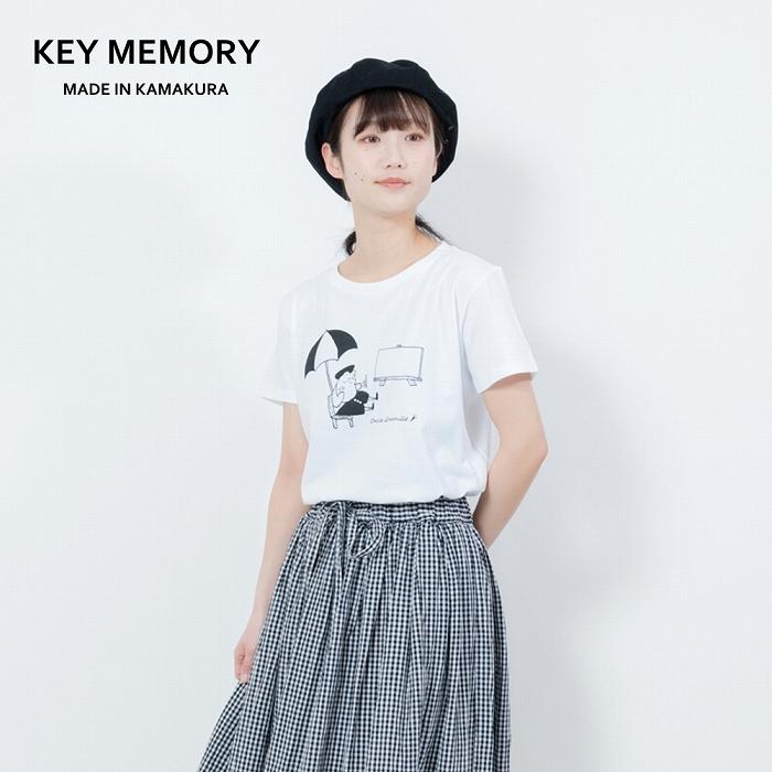 《0》GrenouilleイラストTシャツ WHITE 【KEYMEMORY鎌倉】 | ふるさと 納税 楽天ふるさと 神奈川 ファッション ブランド 鎌倉 服 洋服 レディース メンズ 女性 男性 ナチュラル シンプル 可愛い かわいい おしゃれ 有名 人気 おすすめ