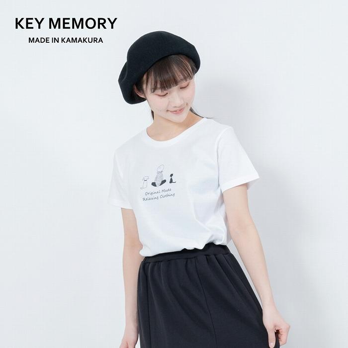《0》TIMEイラストTシャツWHITE 【KEYMEMORY鎌倉】 | ふるさと 納税 楽天ふるさと 神奈川 ファッション ブランド 鎌倉 服 洋服 レディース メンズ 女性 男性 ナチュラル シンプル 可愛い かわいい おしゃれ 有名 人気 おすすめ