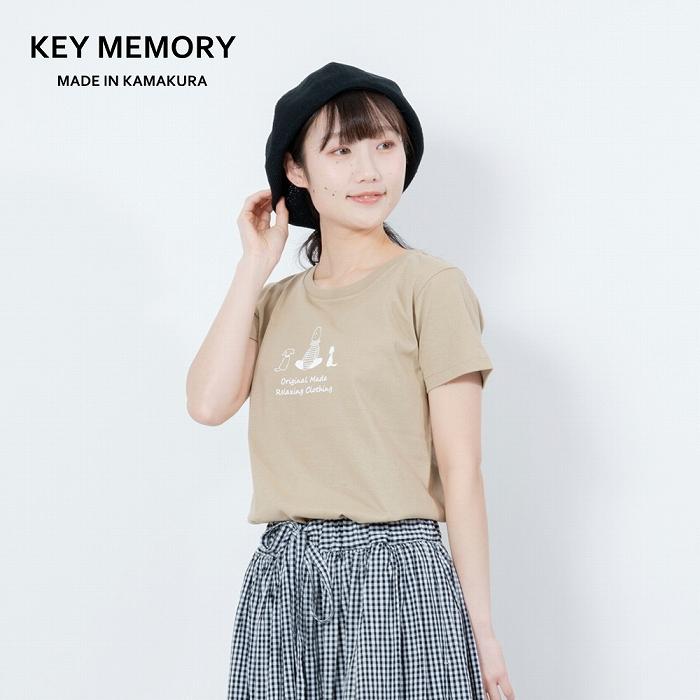 《0》TIMEイラストTシャツBEIGE 【KEYMEMORY鎌倉】 | ふるさと 納税 楽天ふるさと 神奈川 ファッション ブランド 鎌倉 服 洋服 レディース メンズ 女性 男性 ナチュラル シンプル 可愛い かわいい おしゃれ 有名 人気 おすすめ