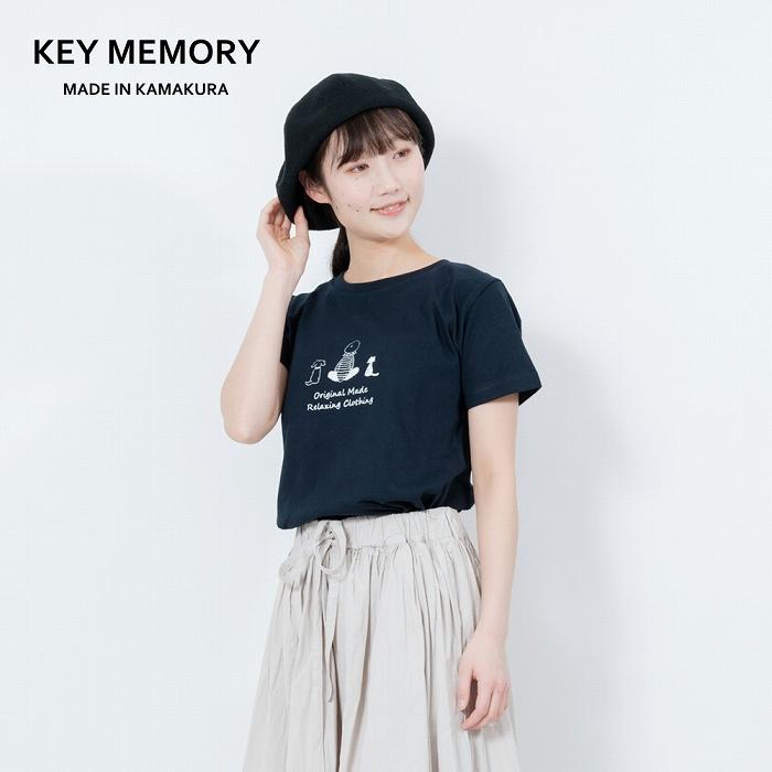 《0》TIMEイラストTシャツNAVY 【KEYMEMORY鎌倉】 | ふるさと 納税 楽天ふるさと 神奈川 ファッション ブランド 鎌倉 服 洋服 レディース メンズ 女性 男性 ナチュラル シンプル 可愛い かわいい おしゃれ 有名 人気 おすすめ