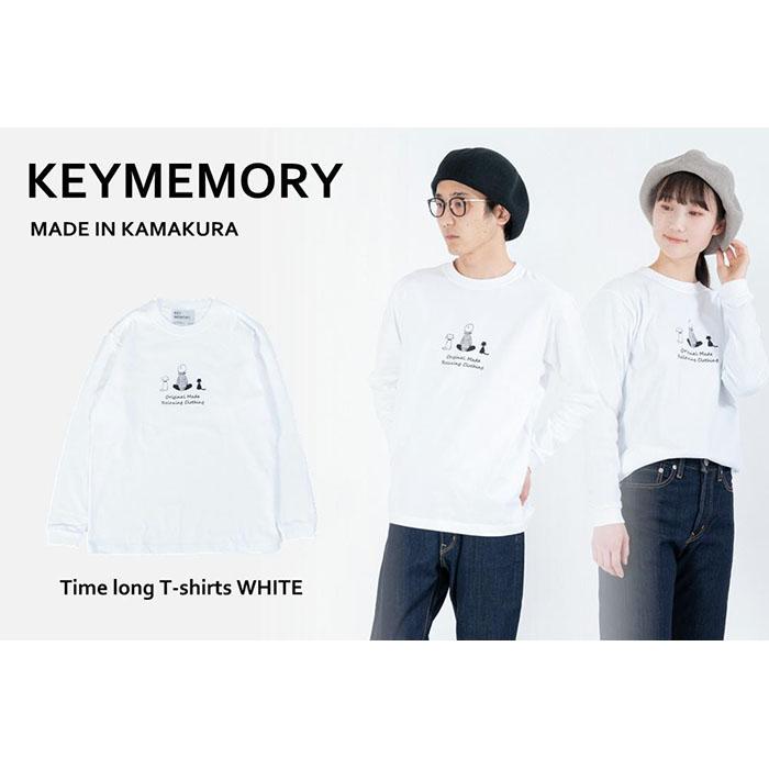 《3》メンズXL TimeロングTシャツ White | ふるさと 納税 楽天ふるさと 神奈川県 神奈川 鎌倉市 鎌倉 支援品 返礼品 返礼 tシャツ ティーシャツ ティシャツ 白tシャツ メンズ 男性 おしゃれ 大人 トップス カットソー 服 長袖 ロンt ロンティー ロンティ