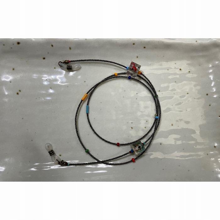 紫陽花のメガネチェーン