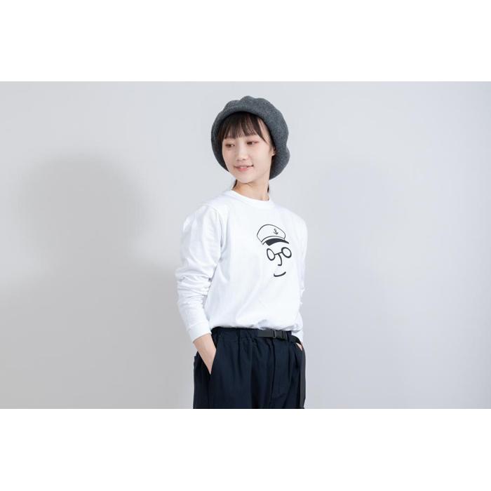 【ふるさと納税】《0》セーラー帽イラストロングTシャツ　WHITE 【KEYMEMORY　鎌倉】 | ふるさと 納税 楽天ふるさと 神奈川 ファッション ブランド 鎌倉 服 洋服 レディース メンズ 女性 男性 ナチュラル シンプル 可愛い かわいい おしゃれ 有名 人気 おすすめ サムネイル3