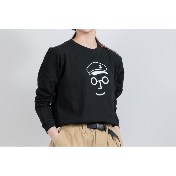 【ふるさと納税】《1》セーラー帽イラストロングTシャツ　BLACK 【KEYMEMORY　鎌倉】 | ふるさと 納税 楽天ふるさと 神奈川 ファッション ブランド 鎌倉 服 洋服 レディース メンズ 女性 男性 ナチュラル シンプル 可愛い かわいい おしゃれ 有名 人気 おすすめ サムネイル3