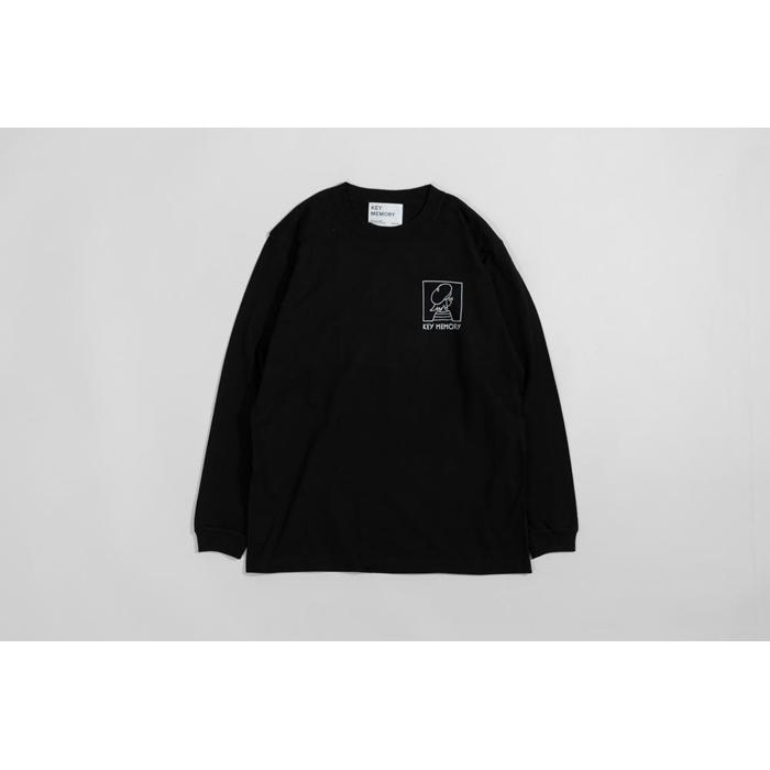 【ふるさと納税】《1》ウィンドーイラストロングTシャツ　BLACK 【KEYMEMORY　鎌倉】 | ふるさと 納税 楽天ふるさと 神奈川 ファッション ブランド 鎌倉 服 洋服 レディース メンズ 女性 男性 ナチュラル シンプル 可愛い かわいい おしゃれ 有名 人気 おすすめ サムネイル2