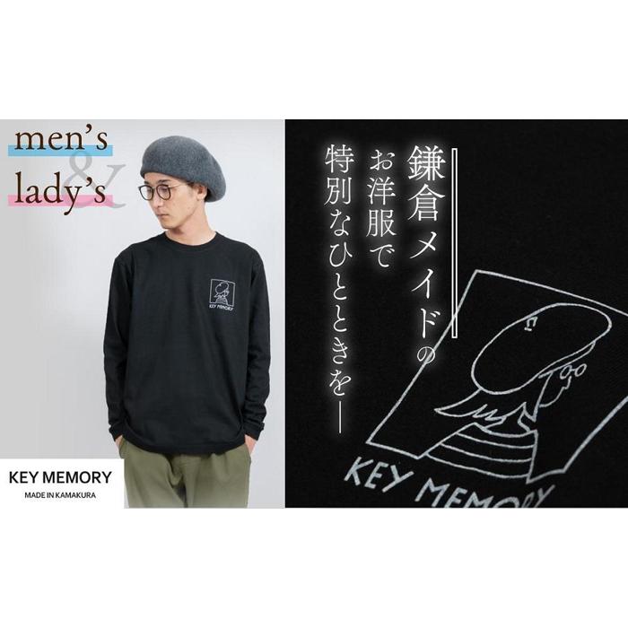 《2》ウィンドーイラストロングTシャツ　BLACK 【KEYMEMORY　鎌倉】 | ふるさと 納税 楽天ふるさと 神奈川 ファッション ブランド 鎌倉 服 洋服 レディース メンズ 女性 男性 ナチュラル シンプル 可愛い かわいい おしゃれ 有名 人気 おすすめ