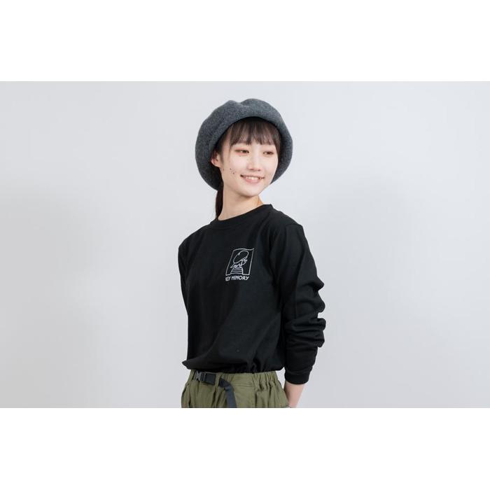 【ふるさと納税】《2》ウィンドーイラストロングTシャツ　BLACK 【KEYMEMORY　鎌倉】 | ふるさと 納税 楽天ふるさと 神奈川 ファッション ブランド 鎌倉 服 洋服 レディース メンズ 女性 男性 ナチュラル シンプル 可愛い かわいい おしゃれ 有名 人気 おすすめ サムネイル3