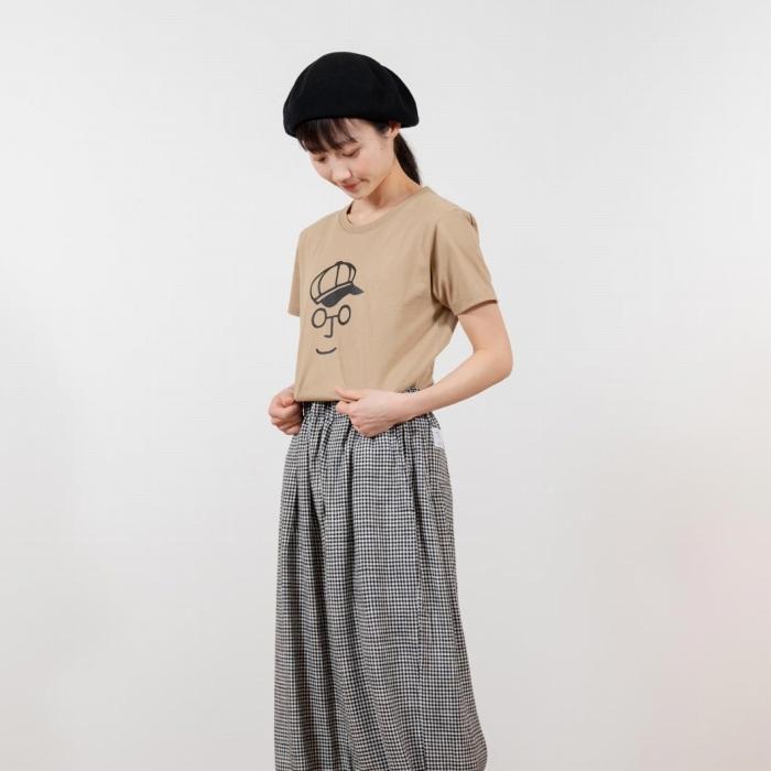 【ふるさと納税】【KEYMEMORY 鎌倉】キャスケットイラストTシャツ BEIGE サムネイル3