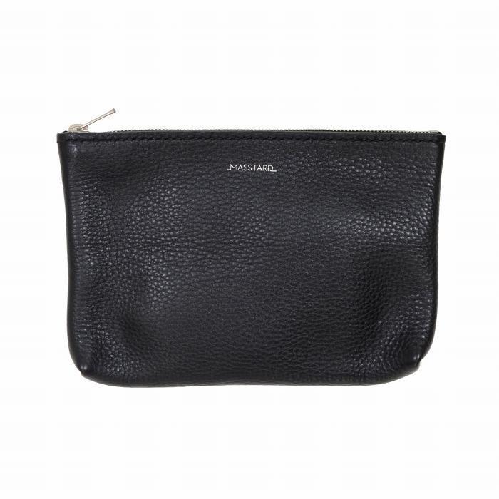 【ふるさと納税】MASSTARD -MINIMAL LEATHER POUCH MEDIUM- BLACK | バッグ ファッション 人気 おすすめ 送料無料 サムネイル2