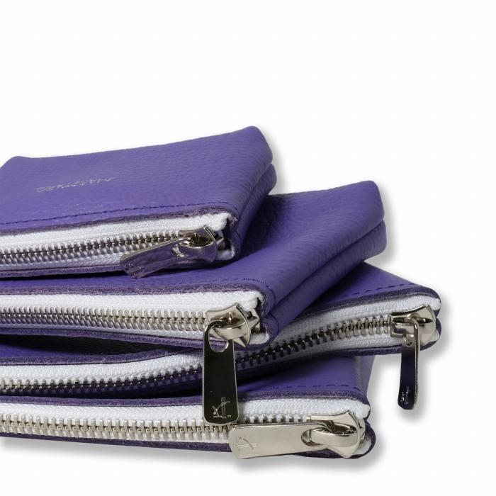 MASSTARD -MINIMAL LEATHER POUCH LARGE- PURPLE | バッグ ファッション 人気 おすすめ 送料無料