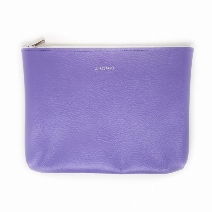 【ふるさと納税】MASSTARD -MINIMAL LEATHER POUCH LARGE- PURPLE | バッグ ファッション 人気 おすすめ 送料無料 サムネイル2