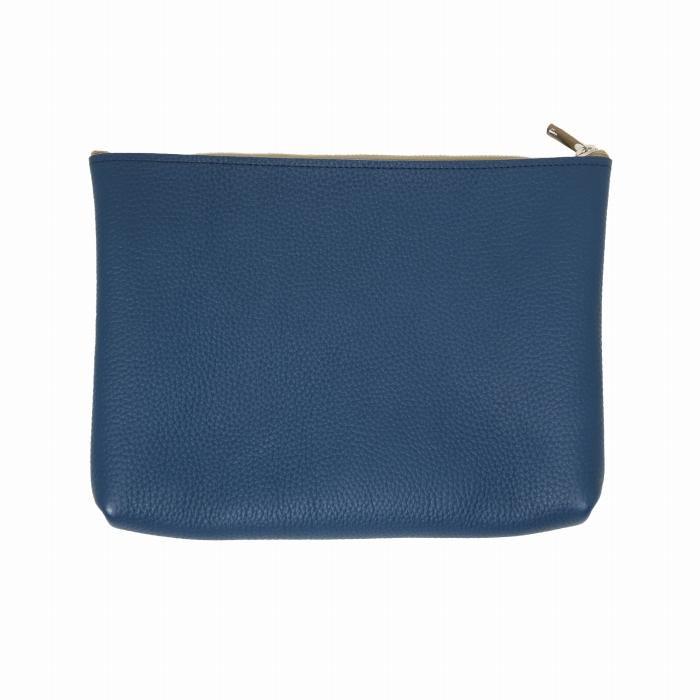 【ふるさと納税】MASSTARD -MINIMAL LEATHER POUCH LARGE- NAVY | バッグ ファッション 人気 おすすめ 送料無料 サムネイル3