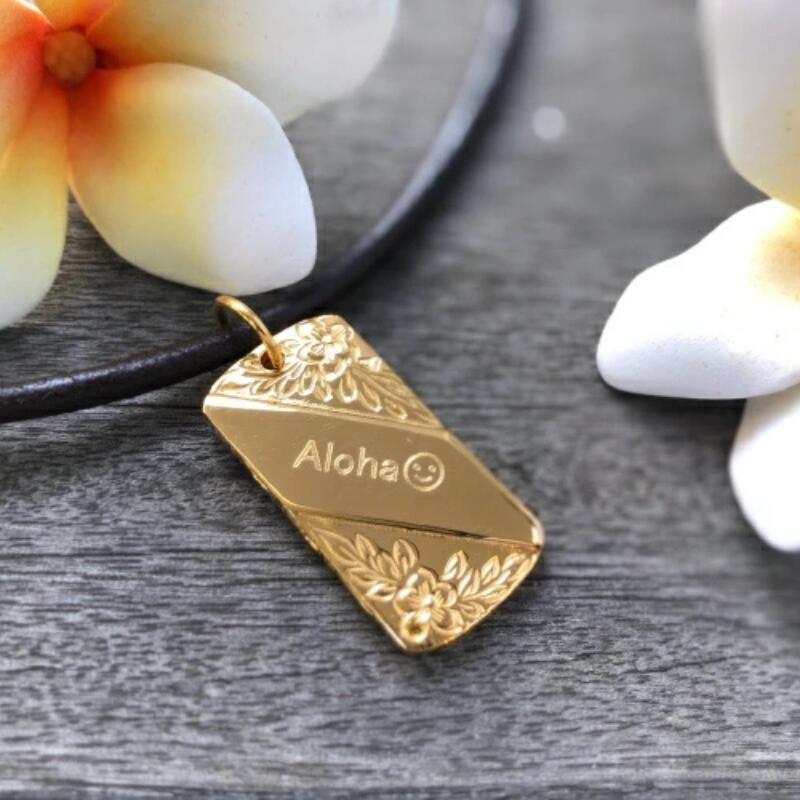 【ふるさと納税】 ハワイアン ドッグタグ ハワイアンジュエリー 刻印無料 アクセサリー レイピカケオリジナル ネックレス 選べるカラー ゴールド ピンク シルバー 刻印 オーダー 海 ペット 犬 迷子札 名入れ 刻印 ペアネックレス レイピカケ 株式会社マナ 神奈川 湘南 藤沢 サムネイル3