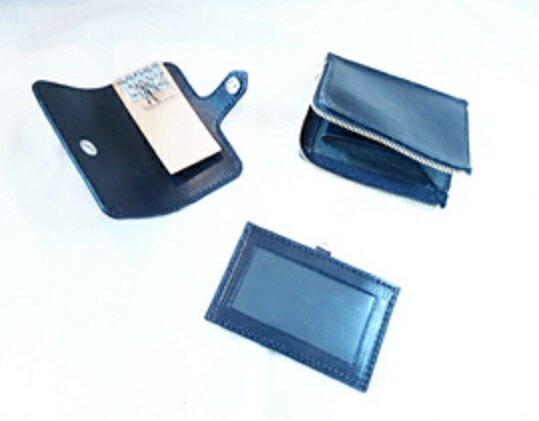 【ふるさと納税】 本革 小物 3点セット ブラック ( L字財布・キーケース IDケース ) 牛革 栃木レザー 財布 サイフ さいふ saifu 手縫い ハンドメイド 革専門店 手作り SNAKER-handicraft 神奈川 湘南 藤沢 サムネイル2