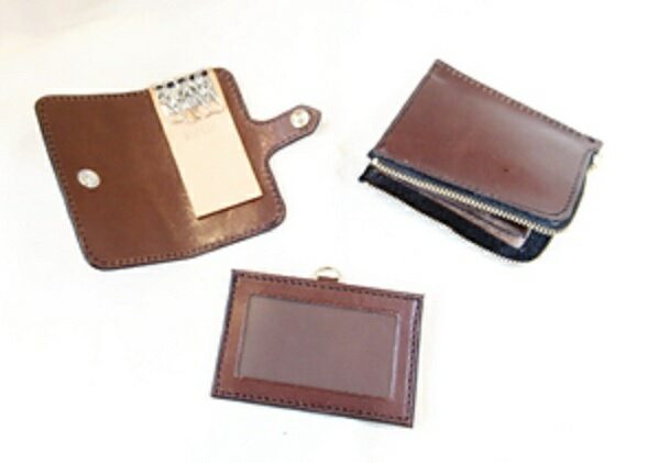 【ふるさと納税】 本革 小物 3点セット ブラウン ( L字財布・キーケース IDケース ) 牛革 栃木レザー 財布 サイフ さいふ saifu 手縫い ハンドメイド 革専門店 手作り SNAKER-handicraft 神奈川 湘南 藤沢 サムネイル2