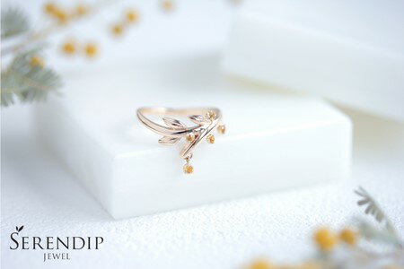 【ふるさと納税】 Mimosa K10 シトリン Pinky Ring レディース ジュエリー アクセサリー【1号〜9号】 指輪 ゆびわ ピンキー りんぐ ring レディース シンプル 一点もの おしゃれ かわいい プレゼント ギフト SERENDIPJEWEL 株式会社菜畑 神奈川 湘南 藤沢 サムネイル2