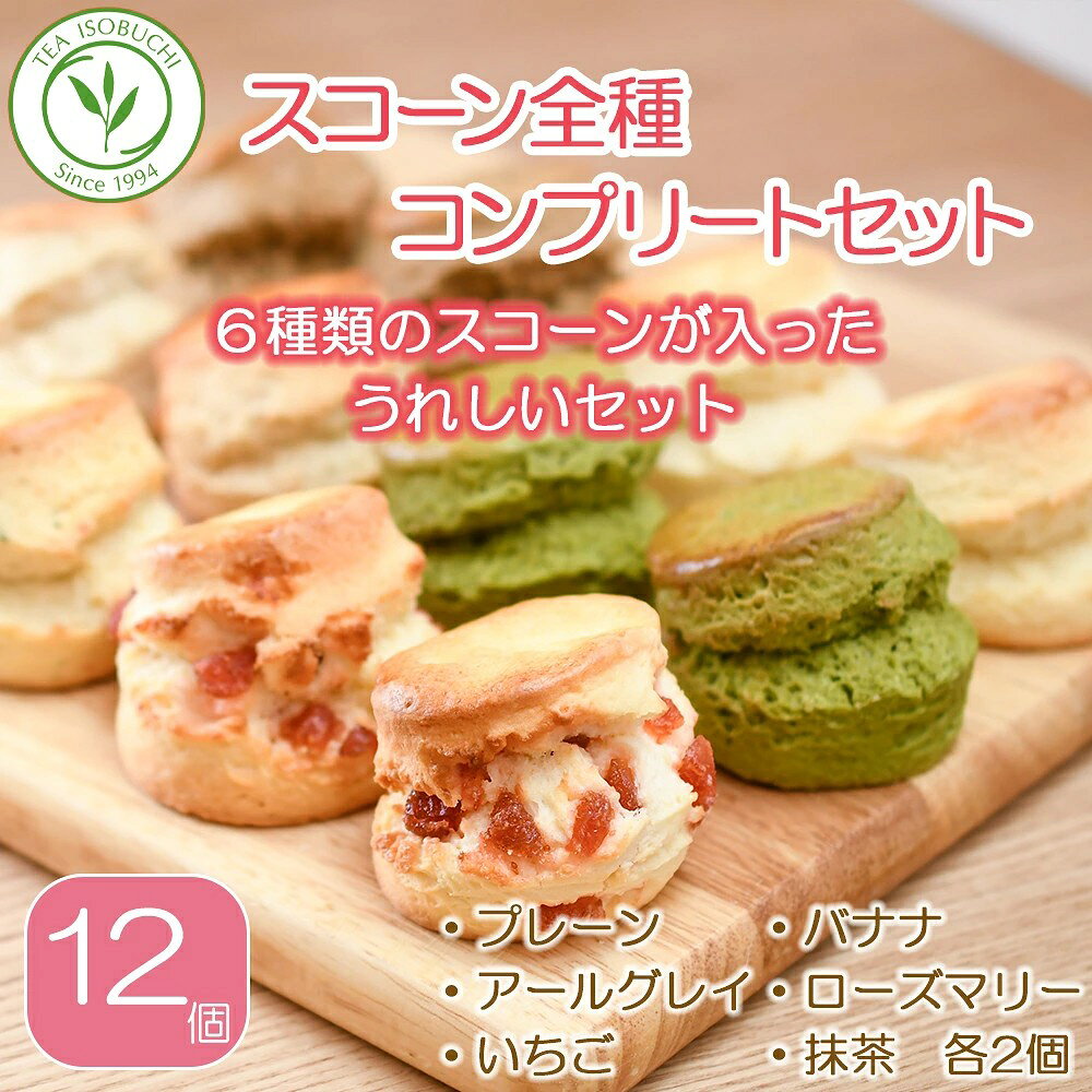 スコーン 6種 × 2個 12個 セット お菓子 焼菓子 おやつ 菓子 菓子 おかし おやつ デザート スイーツ プレーン アールグレイ いちご バナナ ローズマリー チーズ 抹茶 すこーん スコン 紅茶 茶 10000円 神奈川 湘南 藤沢