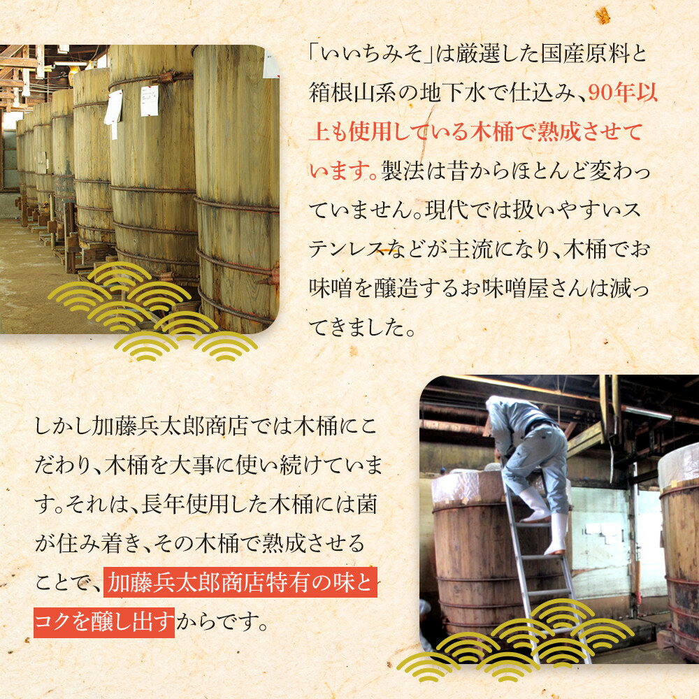 【ふるさと納税】いいちみそ500g 6種セット（計3kg)【みそ 味噌 ミソ 白みそ 糀こし 糀つぶ 赤みそ 合わせ 箱根路 贈答品 贈り物 詰合せセット 神奈川県 小田原市 】 サムネイル2
