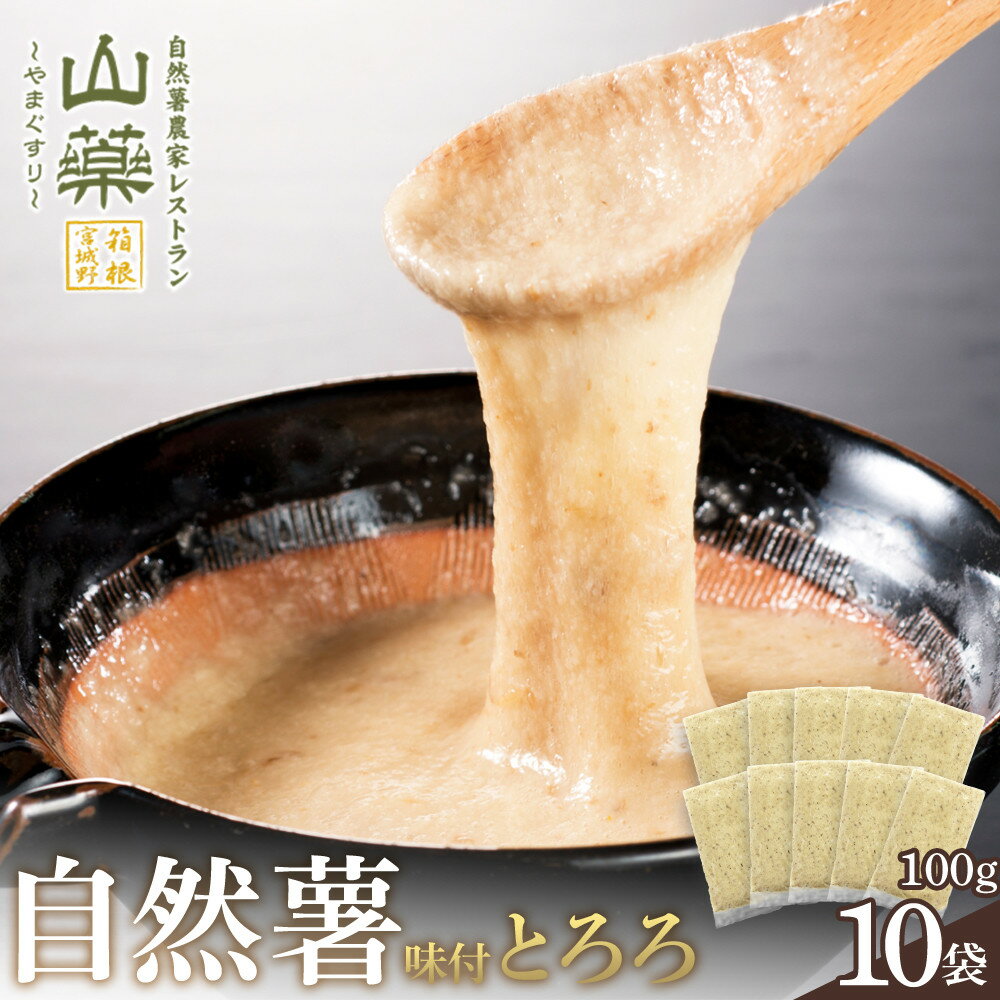 解凍するだけでお店の味が楽しめる。自然薯味付とろろ100g×10pセット【とろろ 極上とろろ 山芋 箱根 お家用 家庭用 国産 セット商品 自然薯 味付とろろ 贈答品 神奈川県 小田原市 】