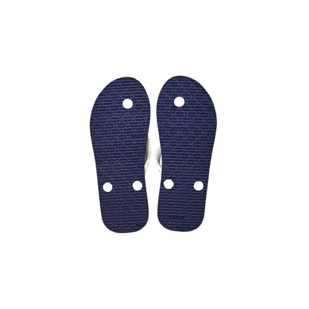 【ふるさと納税】国産ビーチサンダル「SIX LINE」☆小田原城型フローティングキーホルダー付き ソール：ネイビー×鼻緒：ホワイト【サイズ23cm～29cmより選択可 】 サムネイル3