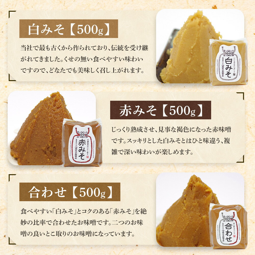 【ふるさと納税】いいちみそ8種セット(計3.6kg)【みそ 味噌 ミソ 白みそ 糀こし 糀つぶ 赤みそ 合わせ 箱根路 つづくみそ贈答品 贈り物 詰合せセット 神奈川県 小田原市 】 サムネイル3