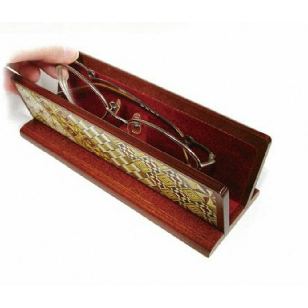 【ふるさと納税】【箱根寄木細工　眼鏡ラック】寄木の彩りで、日常に小さな上質を | 小田原市 箱根寄木細工 眼鏡ラック 手作り 自然素材 インテリア 収納 ギフト 贈り物 おしゃれ お取り寄せ 通販 ふるさと納税 サムネイル2