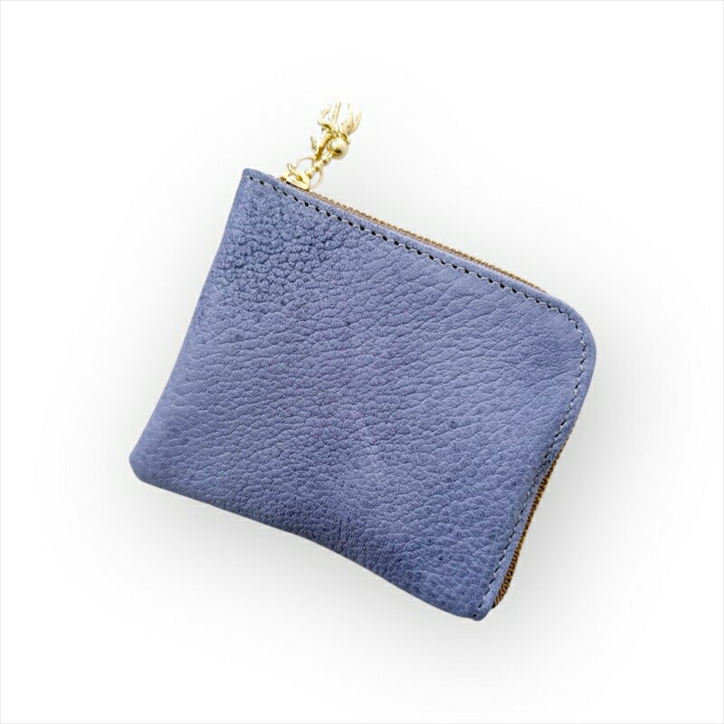 鹿革L字財布ミニ　ブルーグレー【 財布 神奈川県 小田原市 】