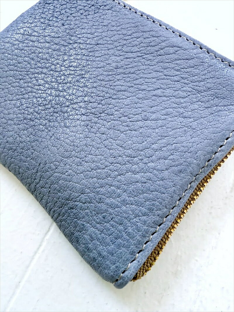 【ふるさと納税】鹿革L字財布ミニ　ブルーグレー【 財布 神奈川県 小田原市 】 サムネイル3