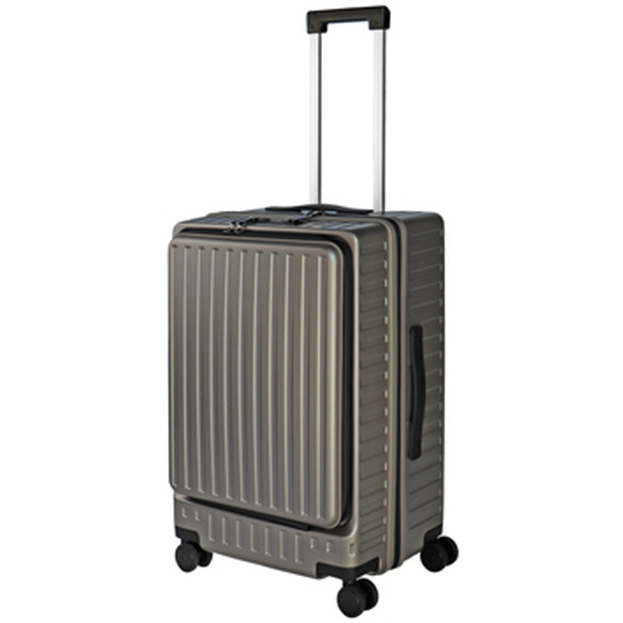 【ふるさと納税】Apertaライトキャリー中型 4.3kg ／ キャリーケース キャリーバッグ スーツケース 旅 旅行 レジャー ビジネス 出張 日本社製キャスター ダブルキャスター 快適 ダイアル式TSAロック フロントオープンポケット エンボスマット 送料無料 神奈川県 サムネイル3