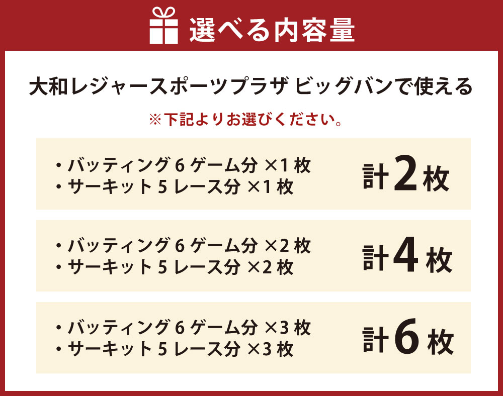 【ふるさと納税】バッティング 6ゲームカード ＋ サーキット 5レースカード 大和レジャー スポーツプラザ ビッグバン 〈選べる枚数〉 1枚セット ／ 2枚セット ／ 3枚セット 野球 打撃練習 チケット 利用券 室内 スポーツ アミューズメント 神奈川県 大和市 送料無料 - 画像3