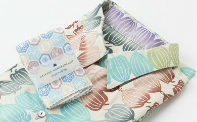 花呉装 オリジナル手拭い衿付長袖シャツ＆和小物(和柄タオルハンカチ) [0472]