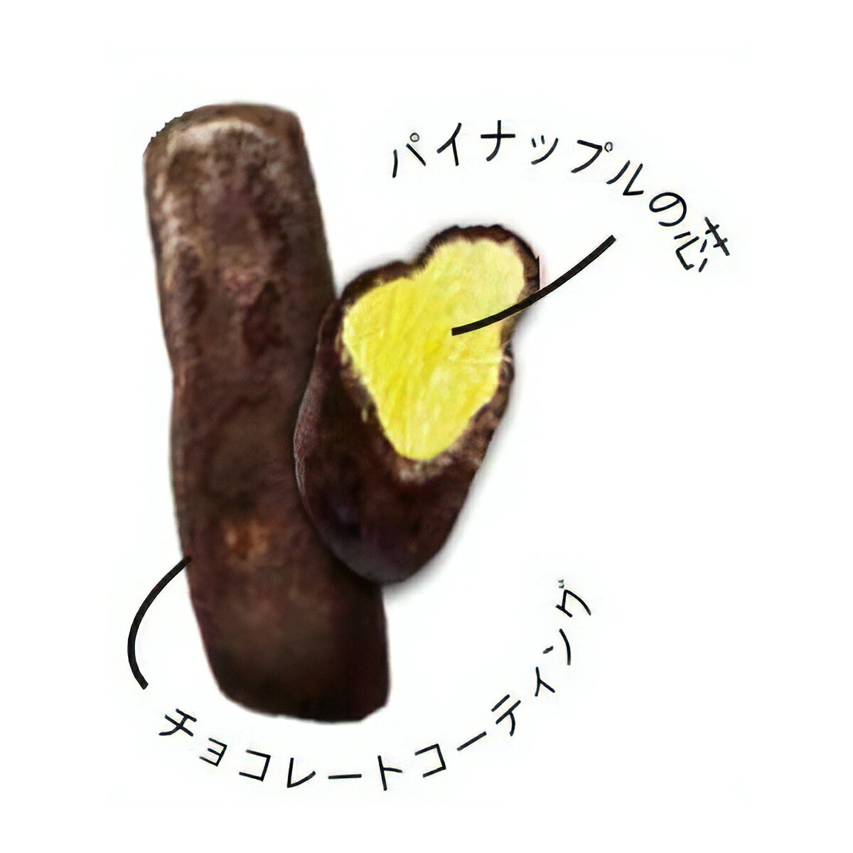 【ふるさと納税】大人のドライフルーツ 甘酸っぱいパイナップルの芯とカカオ43%のチョコレートがコラボレーション 計225g (45g×5袋)｜パイナップル カカオ チョコレート 果物サプリメント 消化酵素 防災食品 非常食 備蓄食 保存食 [0624] サムネイル2